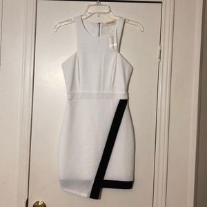 White and black dress
